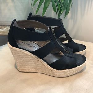 Black Espadrille Wedges